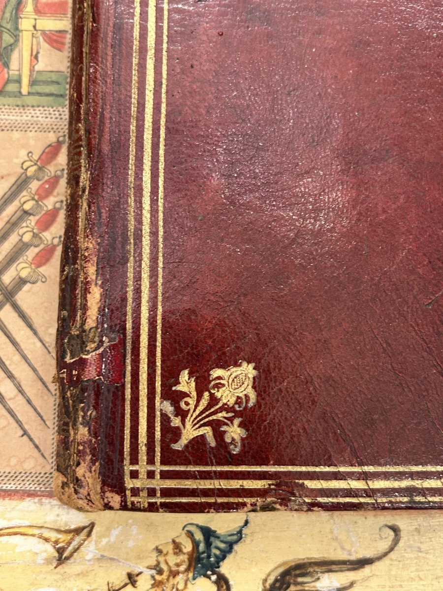 Binding - Full Red Morocco Leather From The 18th Century -photo-8