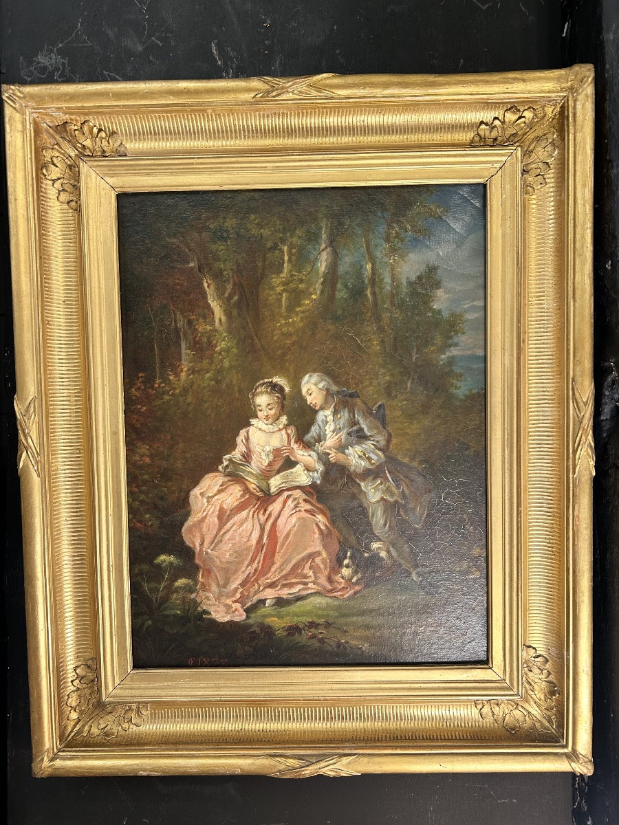 Two Oil Paintings On Canvas Forming A Pair-photo-3