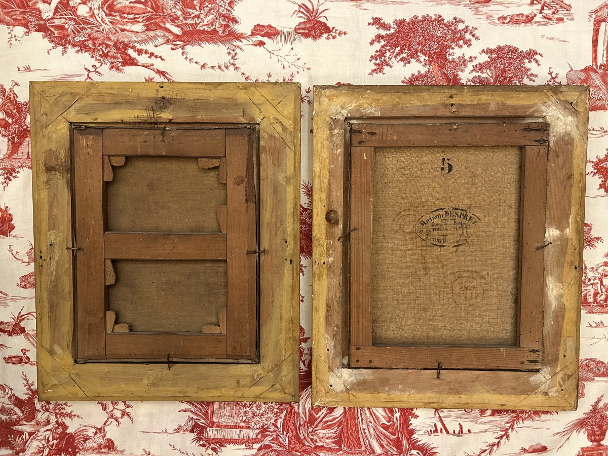 Two Oil Paintings On Canvas Forming A Pair-photo-4
