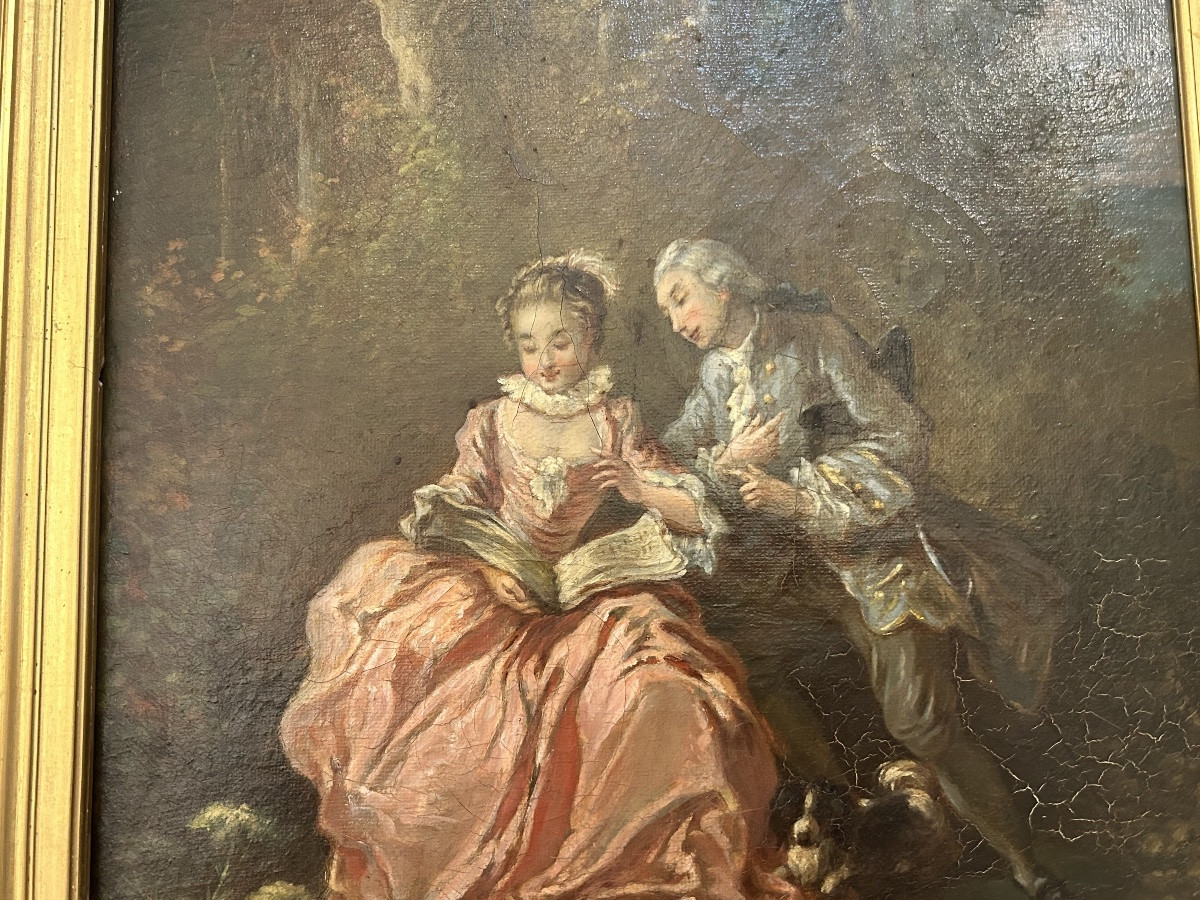 Two Oil Paintings On Canvas Forming A Pair-photo-2
