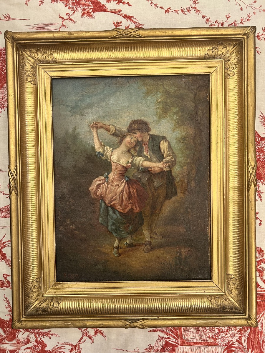 Two Oil Paintings On Canvas Forming A Pair-photo-3