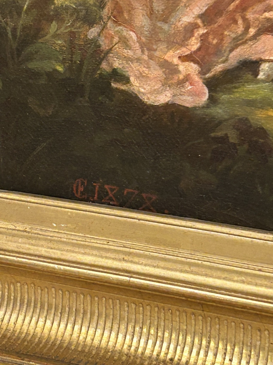 Two Oil Paintings On Canvas Forming A Pair-photo-5