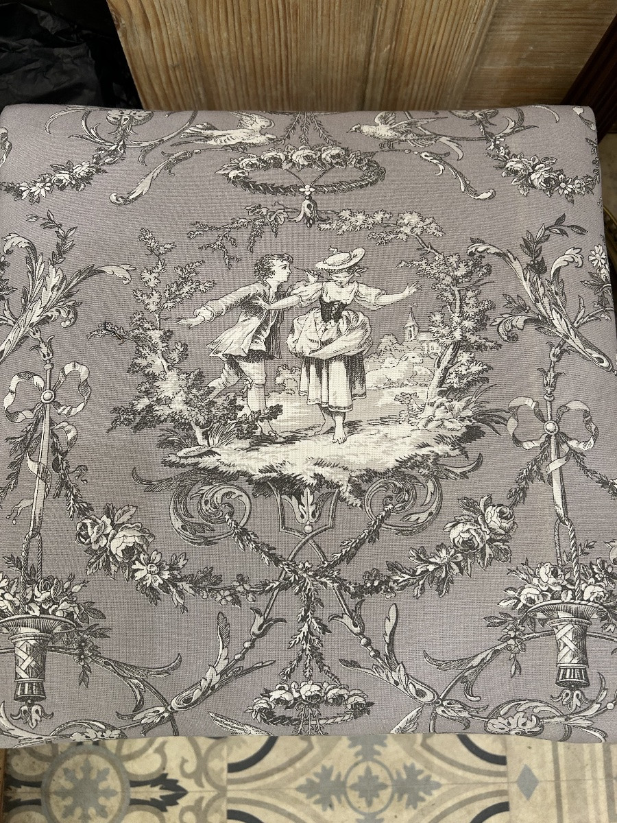 Tabouret de style Louis XVI-photo-2