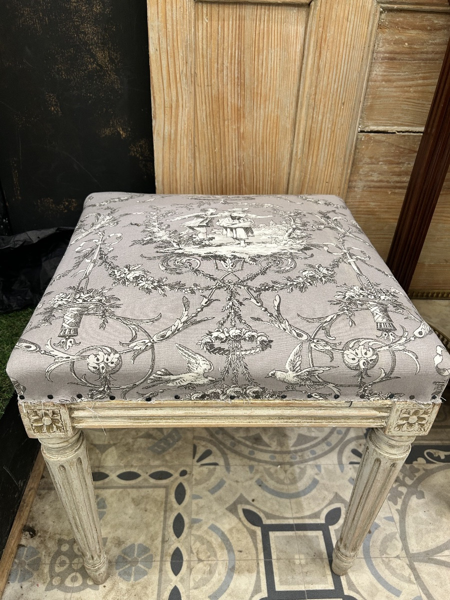 Tabouret de style Louis XVI-photo-1