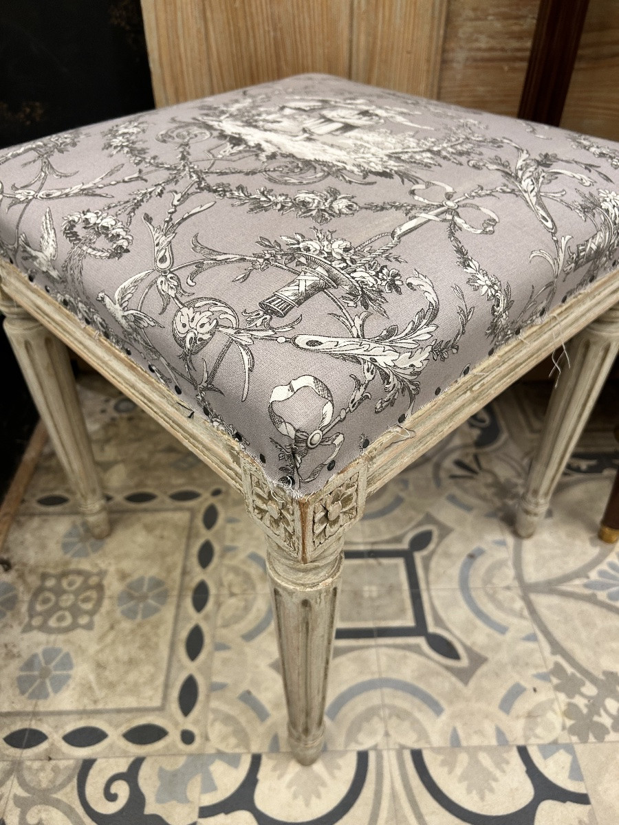 Tabouret de style Louis XVI-photo-4