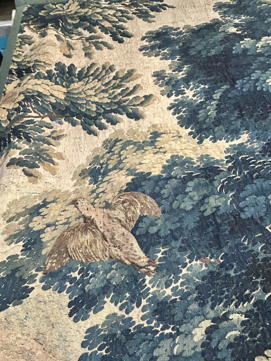 Tapestry Greenery Aubusson Manufacture 18th Century-photo-4