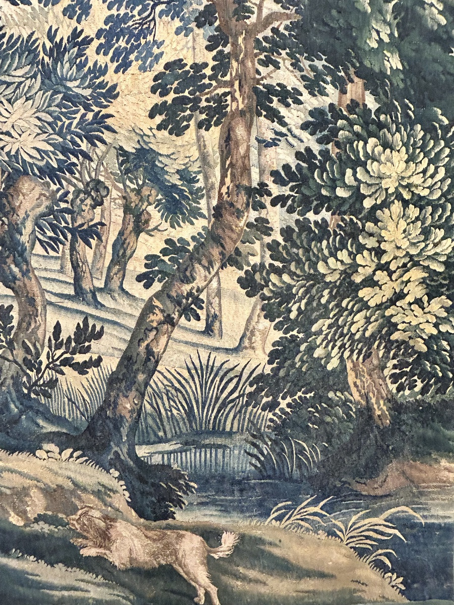 Tapestry Greenery Aubusson Manufacture 18th Century-photo-4