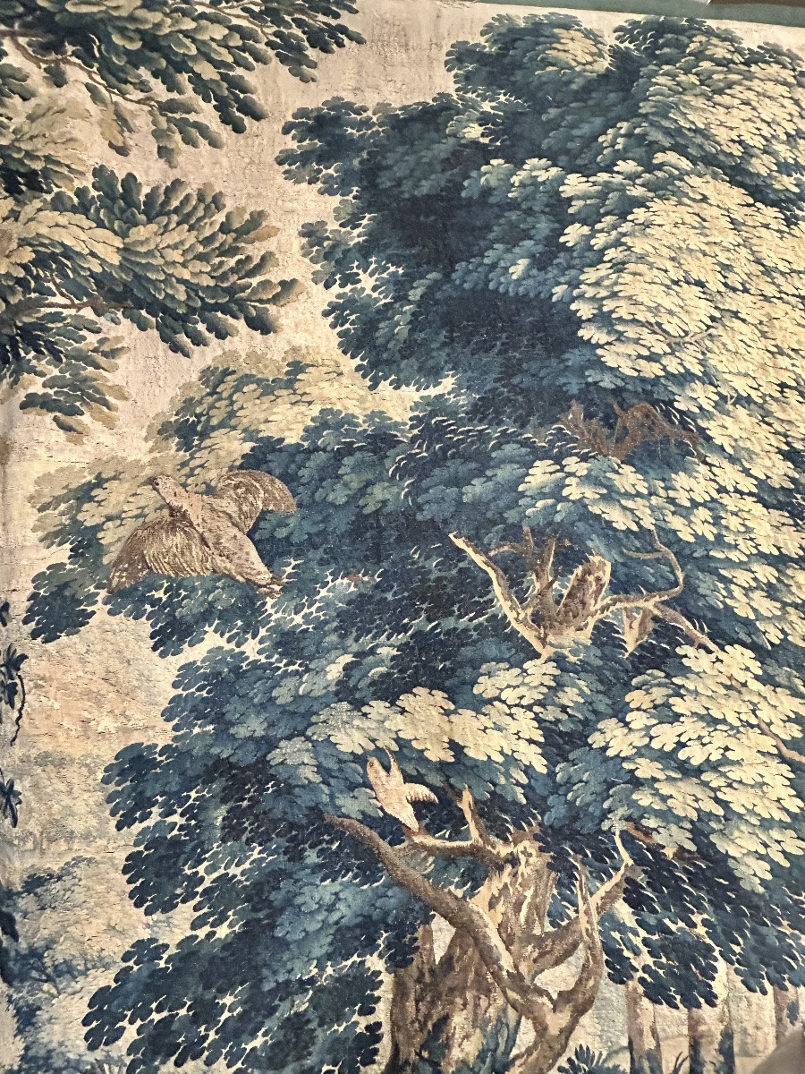 Tapestry Greenery Aubusson Manufacture 18th Century-photo-6