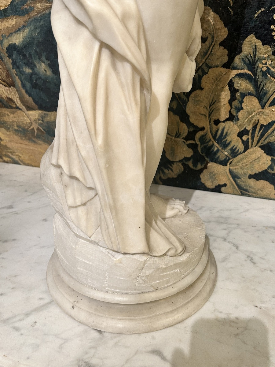 La baigneuse dite Vénus sortant du bain en marbre blanc -photo-3