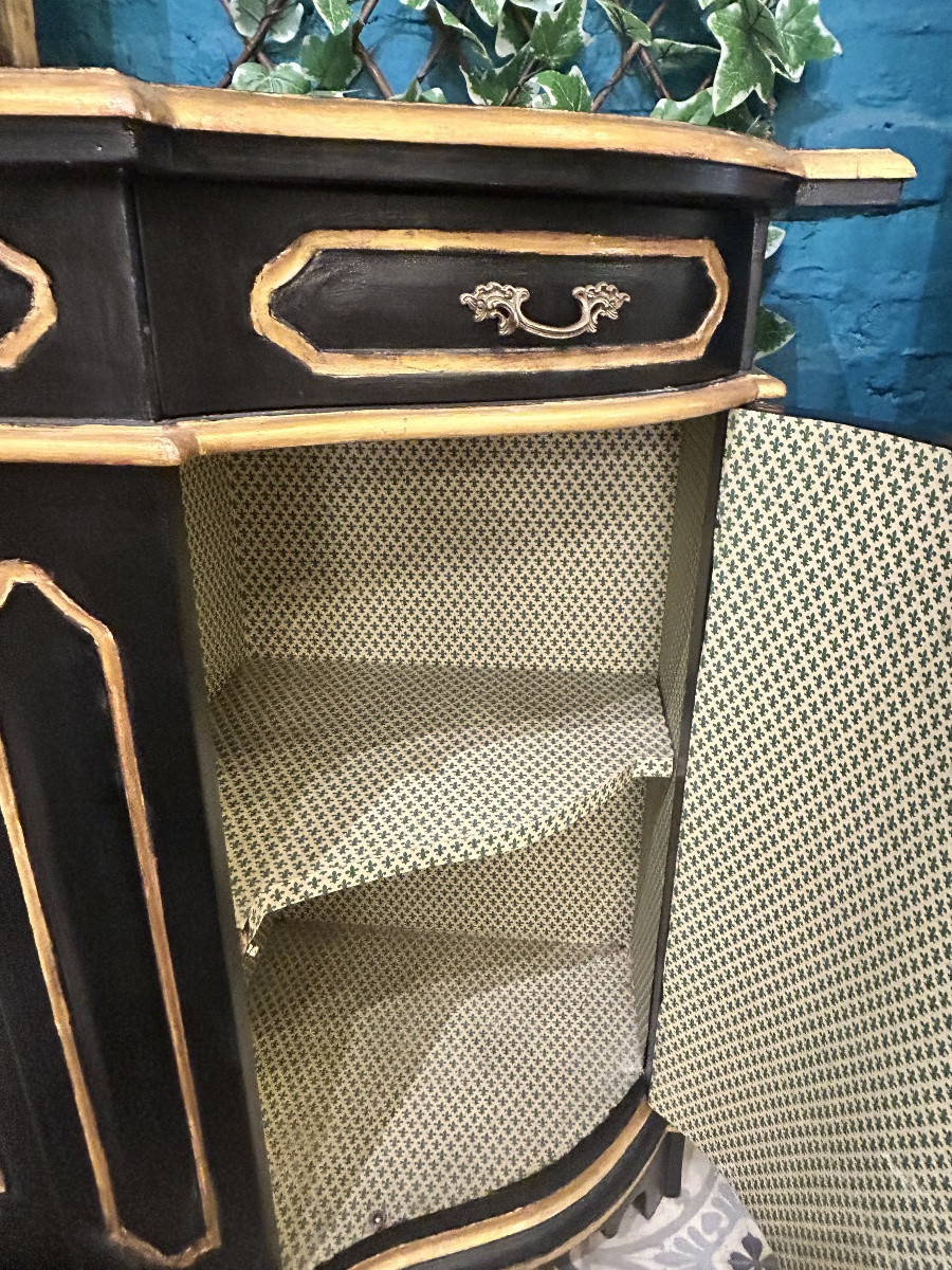 Italian-style Sideboard In Polychrome Painted Wood-photo-6