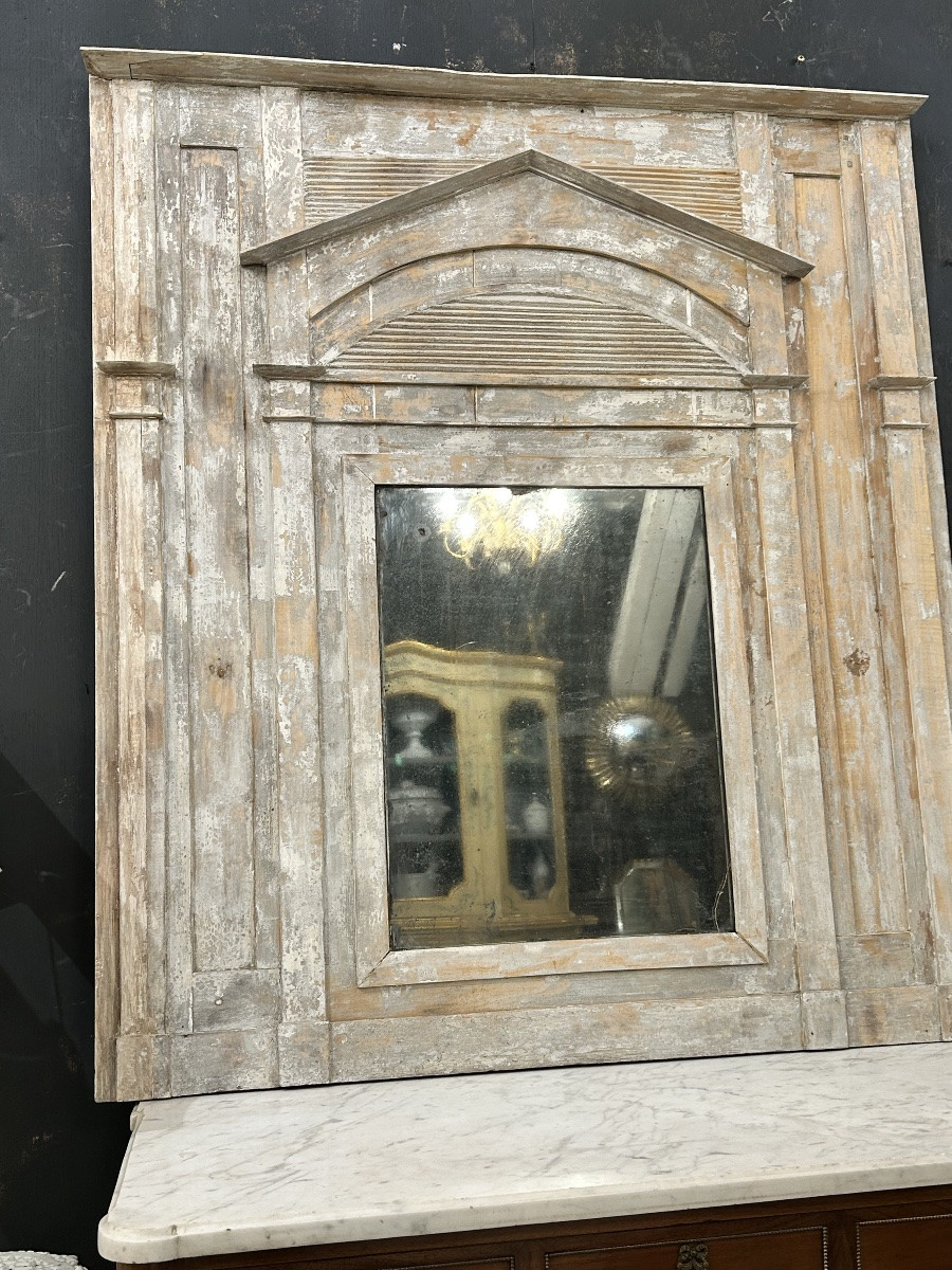 Trumeau directoire en bois décapé-photo-2