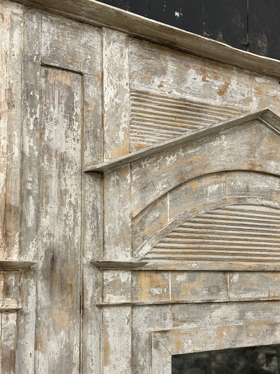 Trumeau directoire en bois décapé-photo-4