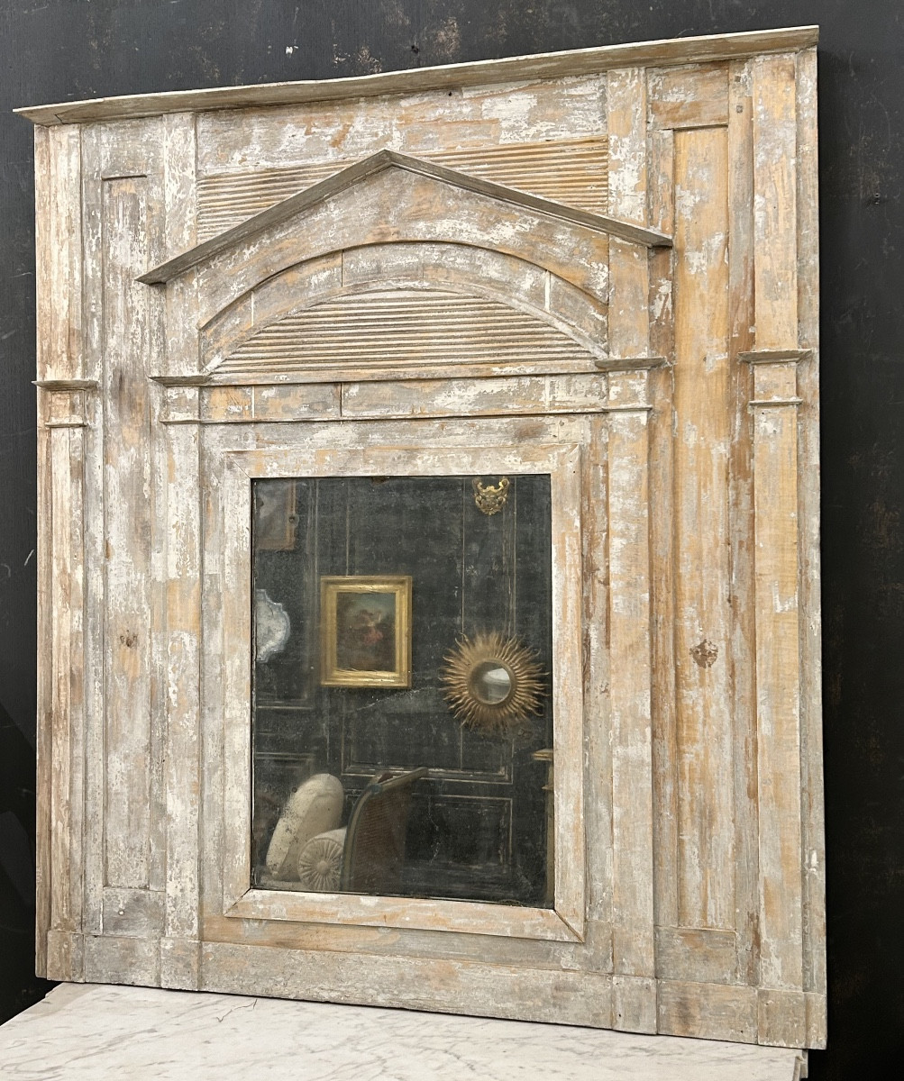 Trumeau directoire en bois décapé