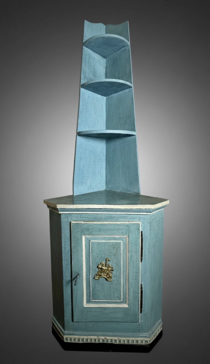 Louis XVI Rechambered Wood Corner Cabinet