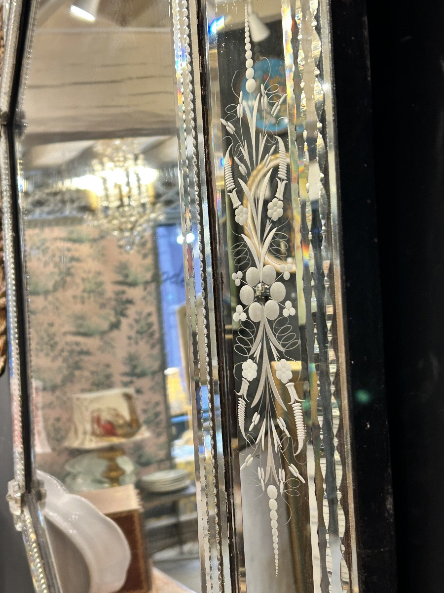 Large Venetian Mirror From The 19th Century-photo-4