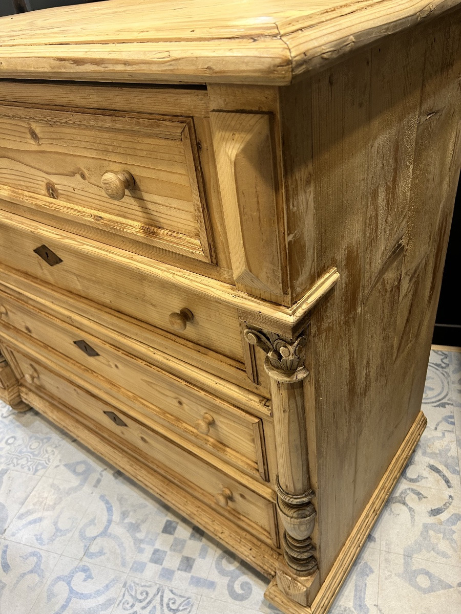 Commode en pin XIX siècle -photo-3