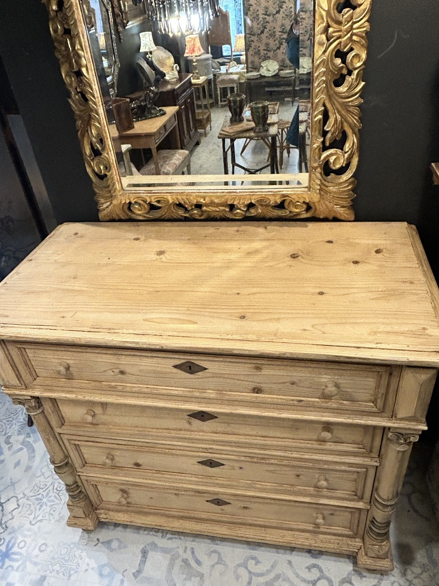 Commode en pin XIX siècle -photo-4
