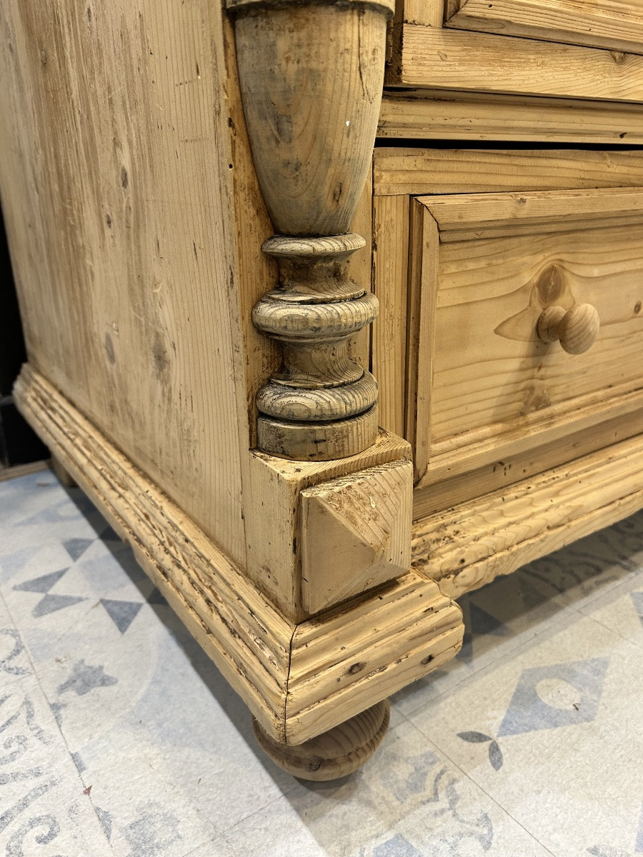 Commode en pin XIX siècle -photo-1