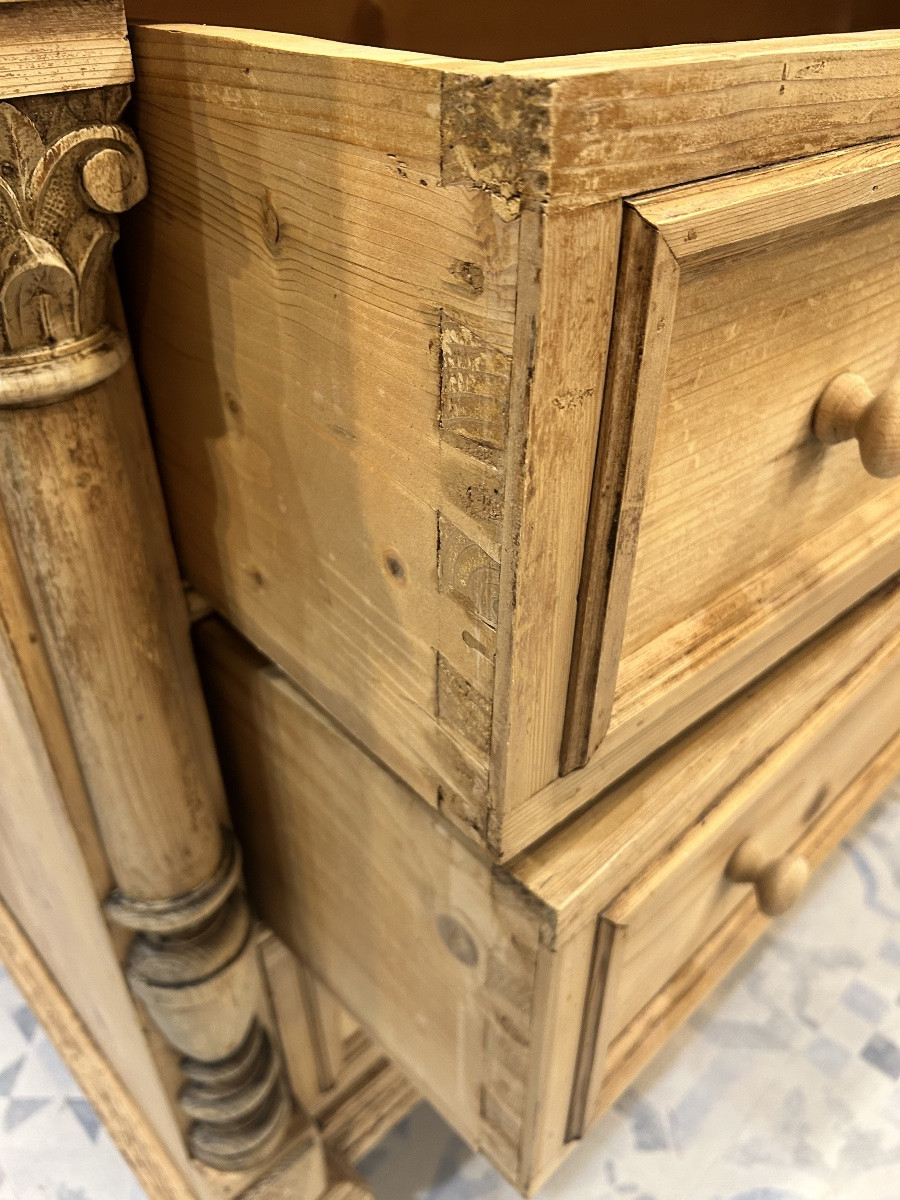 Commode en pin XIX siècle -photo-2