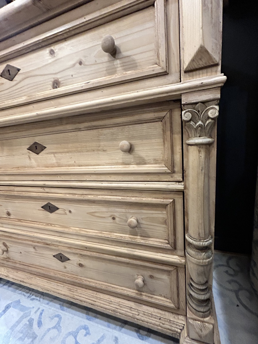 Commode en pin XIX siècle -photo-3