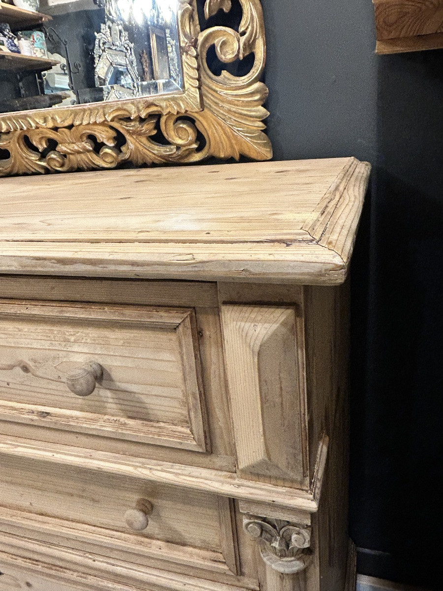 Commode en pin XIX siècle -photo-5