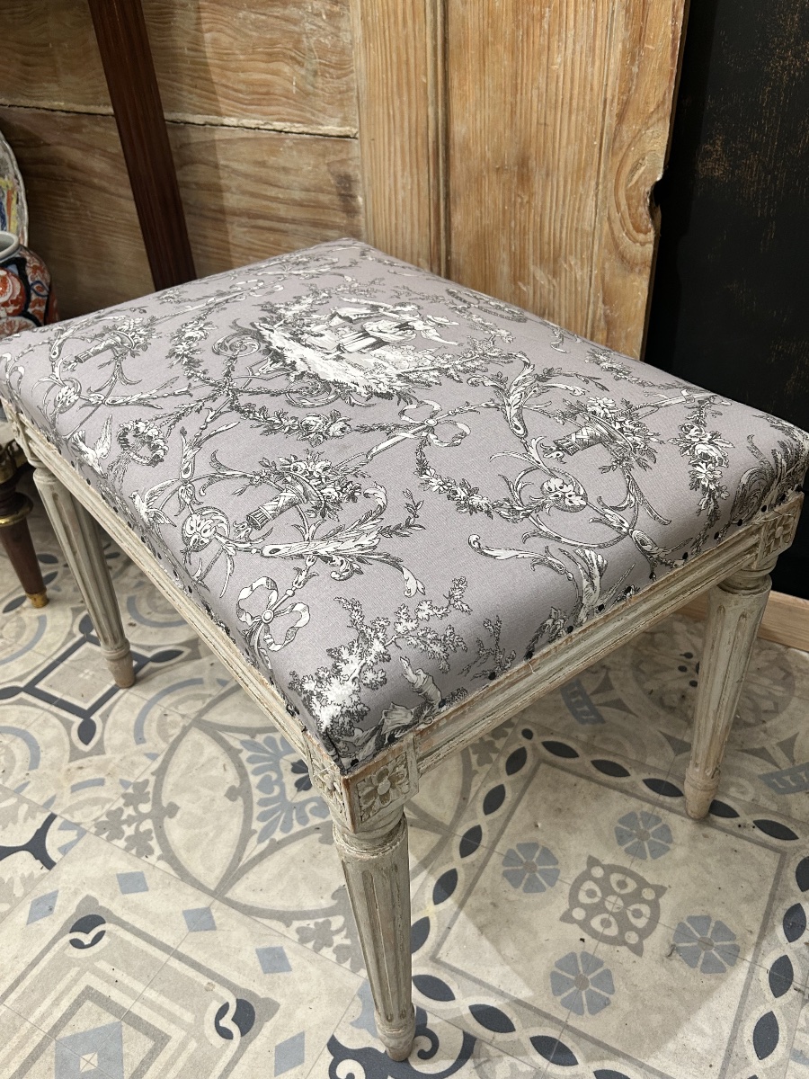 Large Louis XVI-style Bench Seat-photo-2