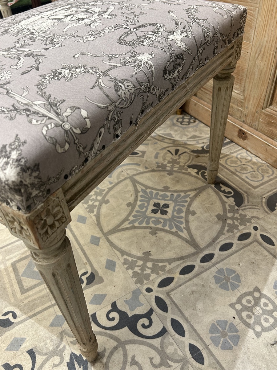 Large Louis XVI-style Bench Seat-photo-4
