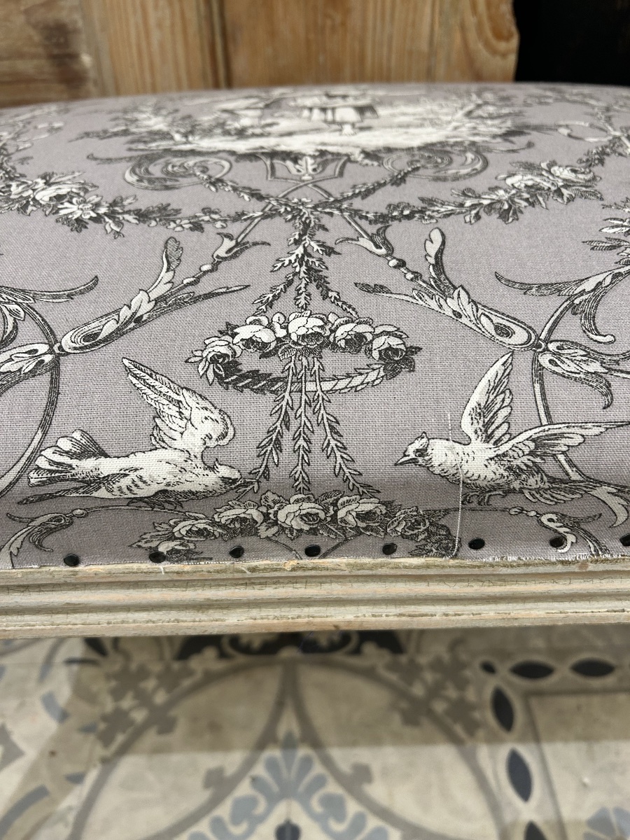 Large Louis XVI-style Bench Seat-photo-2