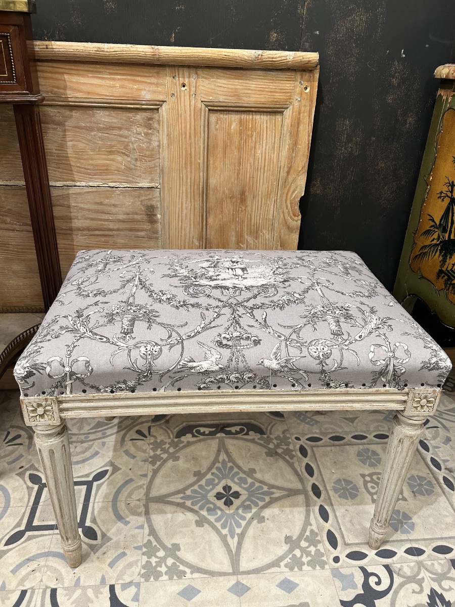 Large Louis XVI-style Bench Seat-photo-4
