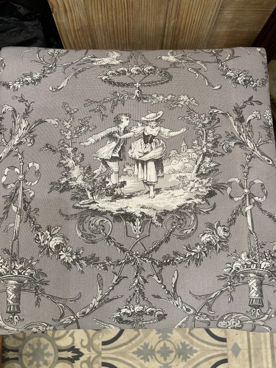 Large Louis XVI-style Bench Seat-photo-5