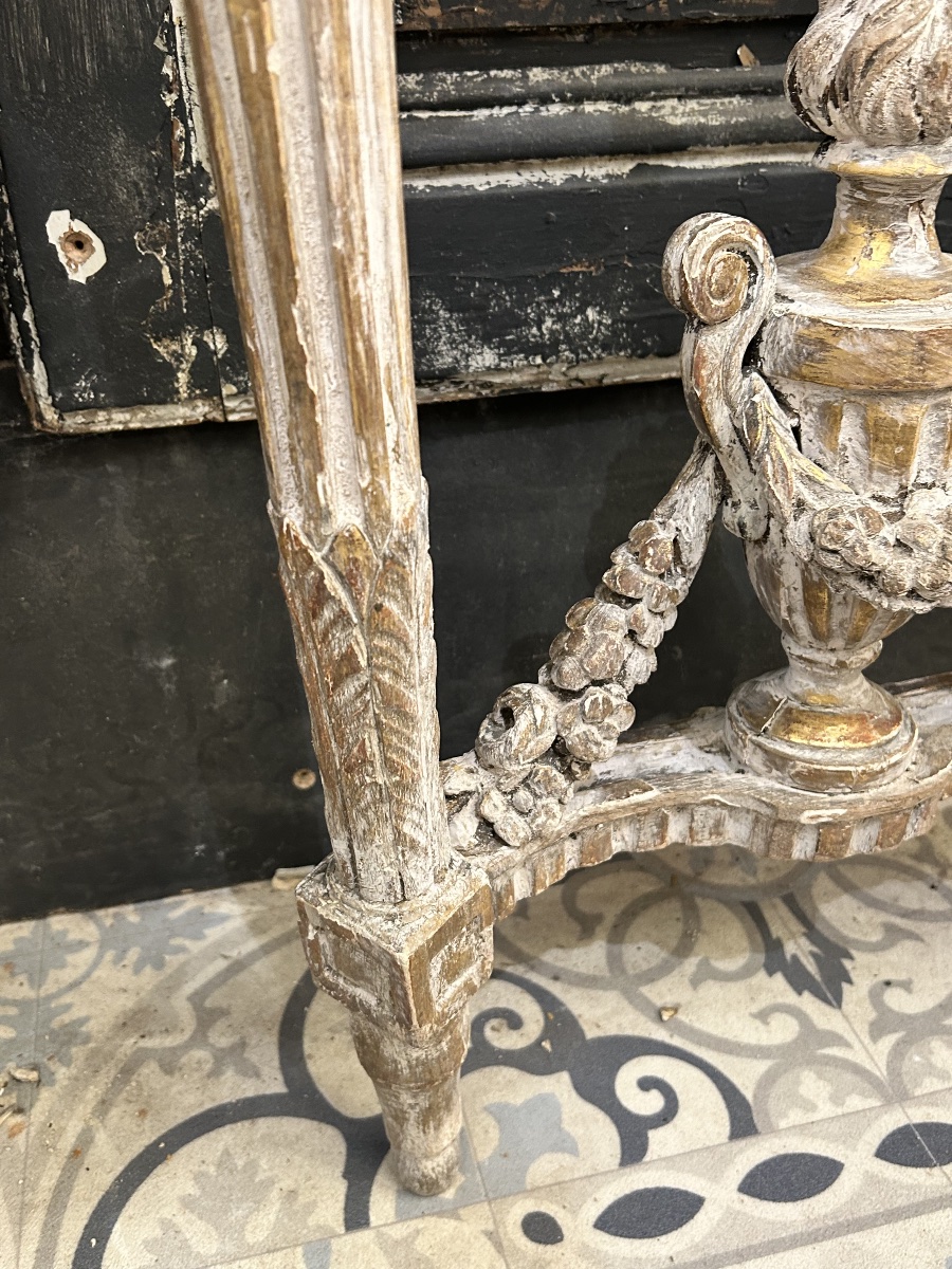 Louis XVI Half-moon Console Table-photo-1