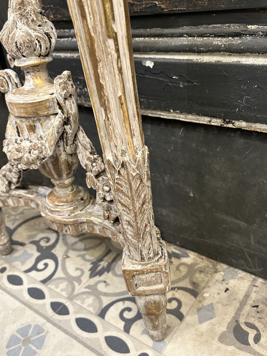Louis XVI Half-moon Console Table-photo-2