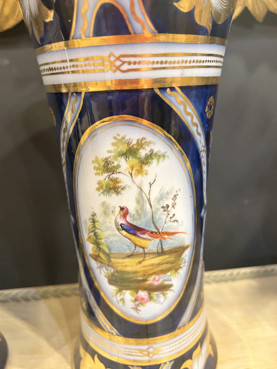 Paire de vases en porcelaine de Bayeux-photo-3