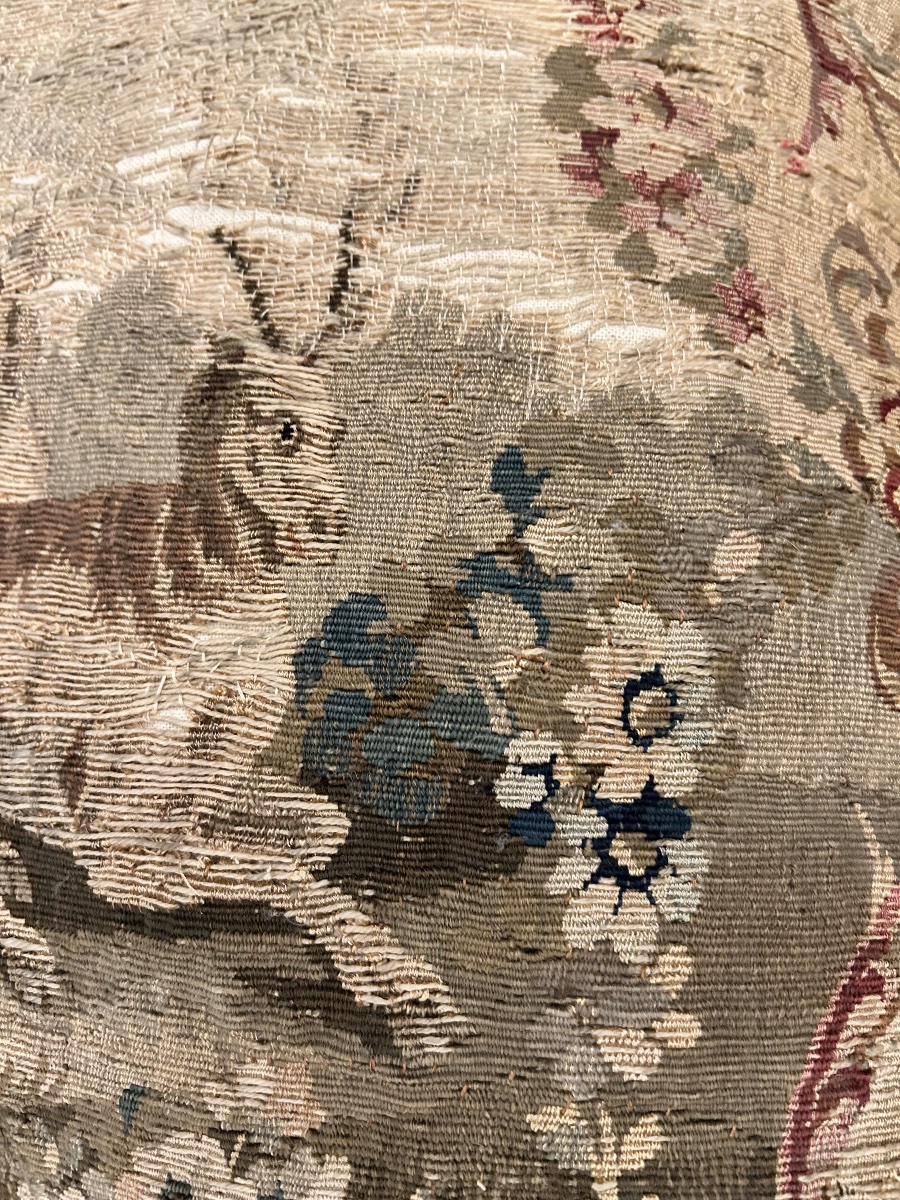 Pair Of Cushions From The Aubusson Workshop, 18th Century -photo-2