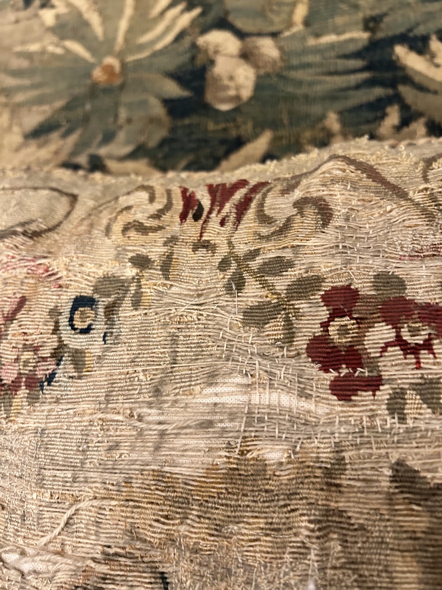 Pair Of Cushions From The Aubusson Workshop, 18th Century -photo-1