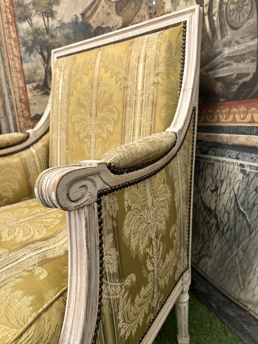 Bergère de style Louis XVI -photo-3