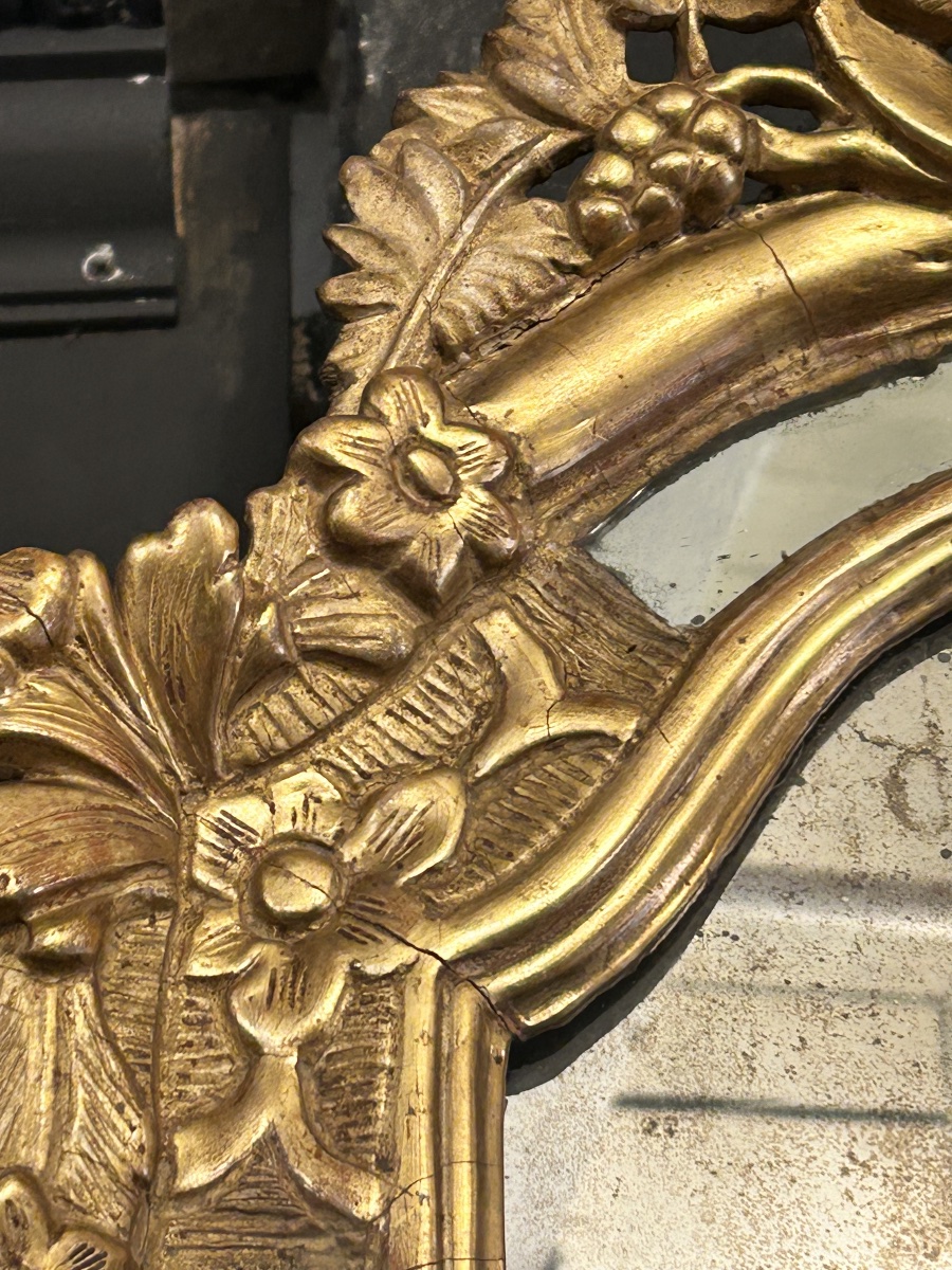 Regency-era Mirror With Gilded Wooden Frame -photo-4
