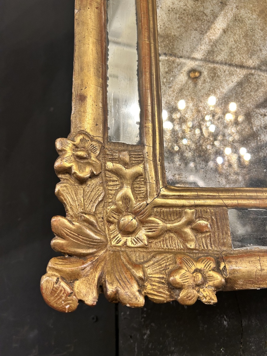 Regency-era Mirror With Gilded Wooden Frame -photo-2