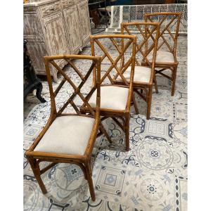 4 Bamboo Chairs