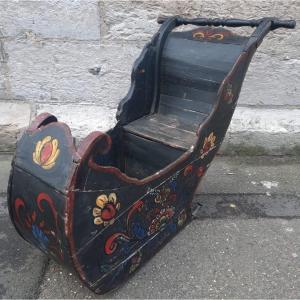 Painted Wooden Sled