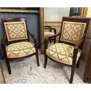 Pair Of Empire Armchairs