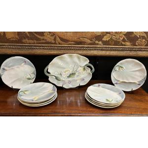 Service à asperges en barbotine de saint clément 