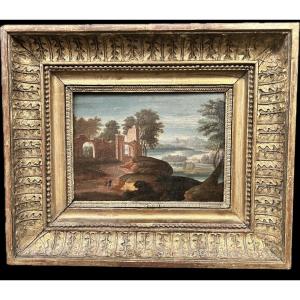 Landscape Painting Of Ruins 