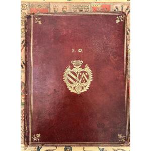 Binding - Full Red Morocco Leather From The 18th Century 