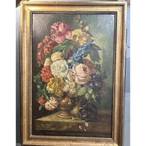 Still Life Painting With Flowers
