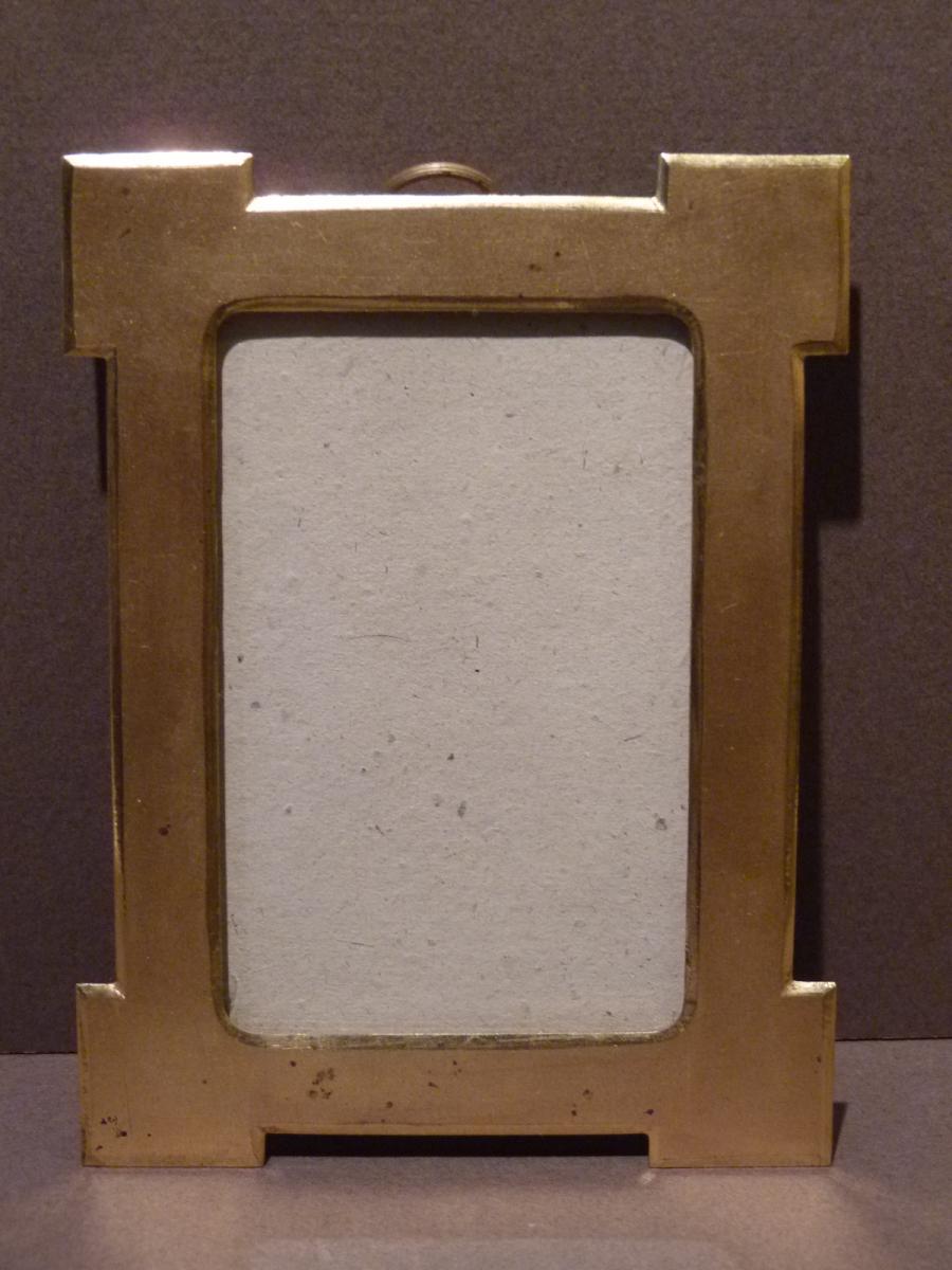 Photo Frame Golden Brass Late 19th Century Old Frames Photo Frame Golden Brass Late 19th Century Flag
