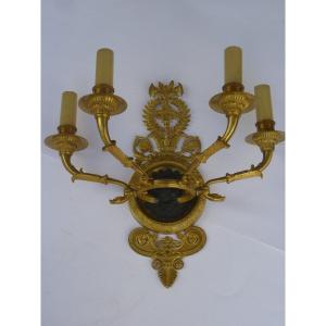 Maison Charles In Paris, Wall Lamp With 4 Lights, Empire Style