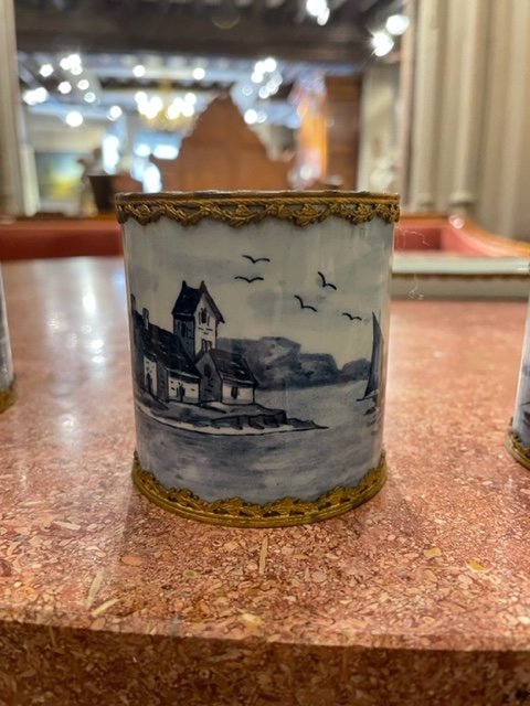 Set Of Painted Sevres Porcelain Far Pots -photo-5