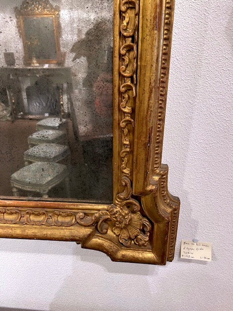 17th Century Golden Wooden Mirror-photo-1