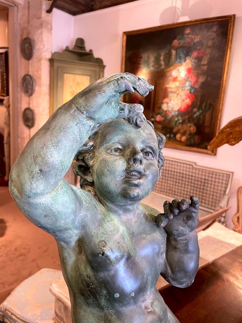 putto en bronze epoque 18 eme -photo-2